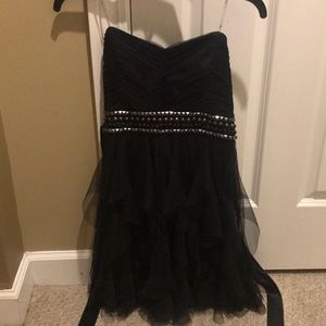 Little black sequin dress with tie back